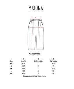 MATONA Geplooide Broek In Marineblauw